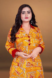 Mother designed beautiful printed dual