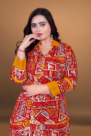 Mother designed beautiful printed dual