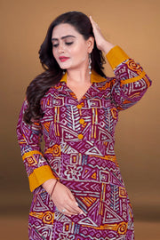 Mother designed beautiful printed dual