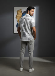 Men's Shirt Comfortable Sleeve Shirt's Casual Textured Shirt(L-2)