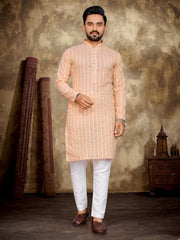 Festivals Special occasions pure lilen cotton jequard Fabric Mens Kurta with payjama