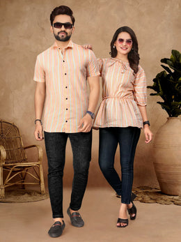 Couple Mens Shirt & Female Tunic Combo for Festival