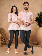 Couple Mens Shirt & Female Tunic Combo for Festival