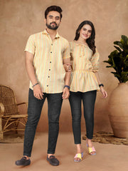 Couple Mens Shirt & Female Tunic Combo for Festival
