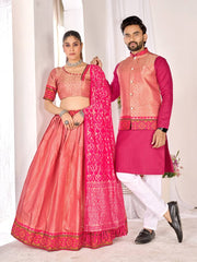Men's Koti Kurta Set & Women Lehenga