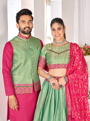 Men's Koti Kurta Set & Women Lehenga