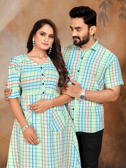 Couple Mens Shirt & Female Tunic Combo for Festival Season