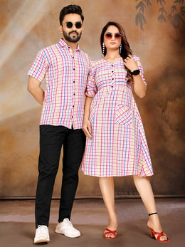 Couple Mens Shirt & Female Tunic Combo for Festival Season