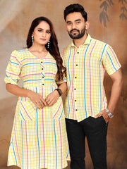Couple Mens Shirt & Female Tunic Combo for Festival Season
